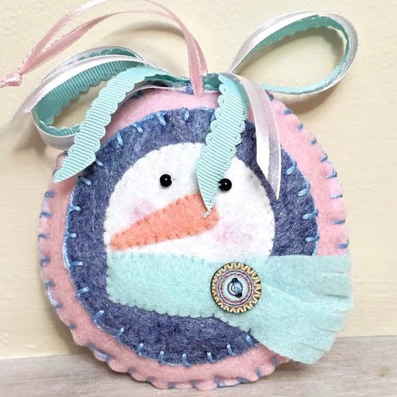 Handmade felt ornament, Christmas ornament, felt, hand embroidery work - Picture 4 of 10